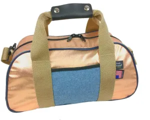 | Made in USA | EURO DUFFEL Peach Metallic Small