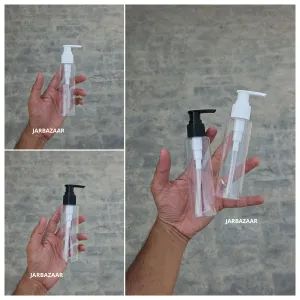 100 ML Sleek Transparent Bottle (With Dispenser Pump)