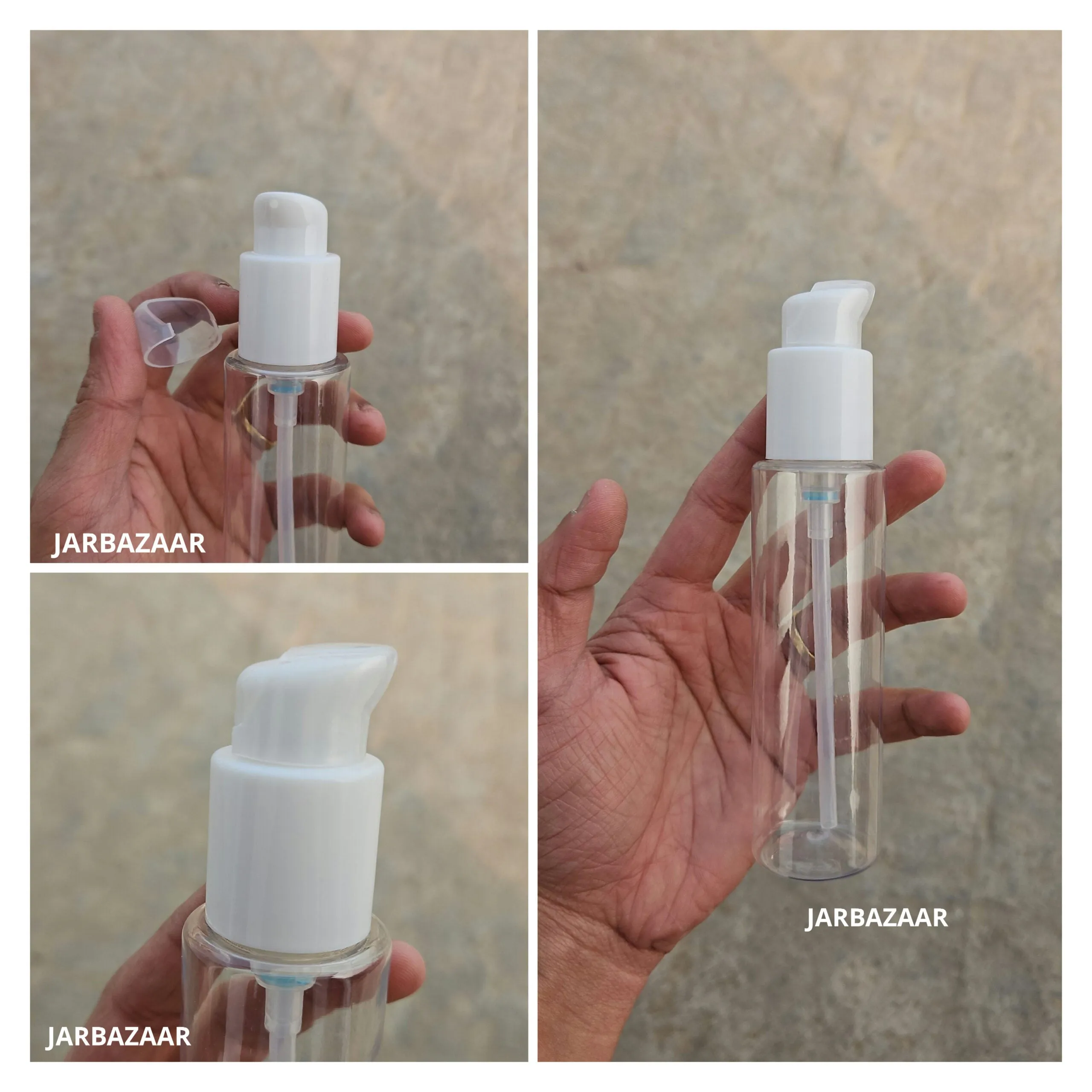 100 ML Transparent Pet Bottle (With Lotion Pump)