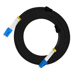 100M LC to LC Outdoor Armored Duplex SM Fiber Optic Cable Jumper Optical Patch Cord Singlemode 9/125 100Meters 328ft LC-LC