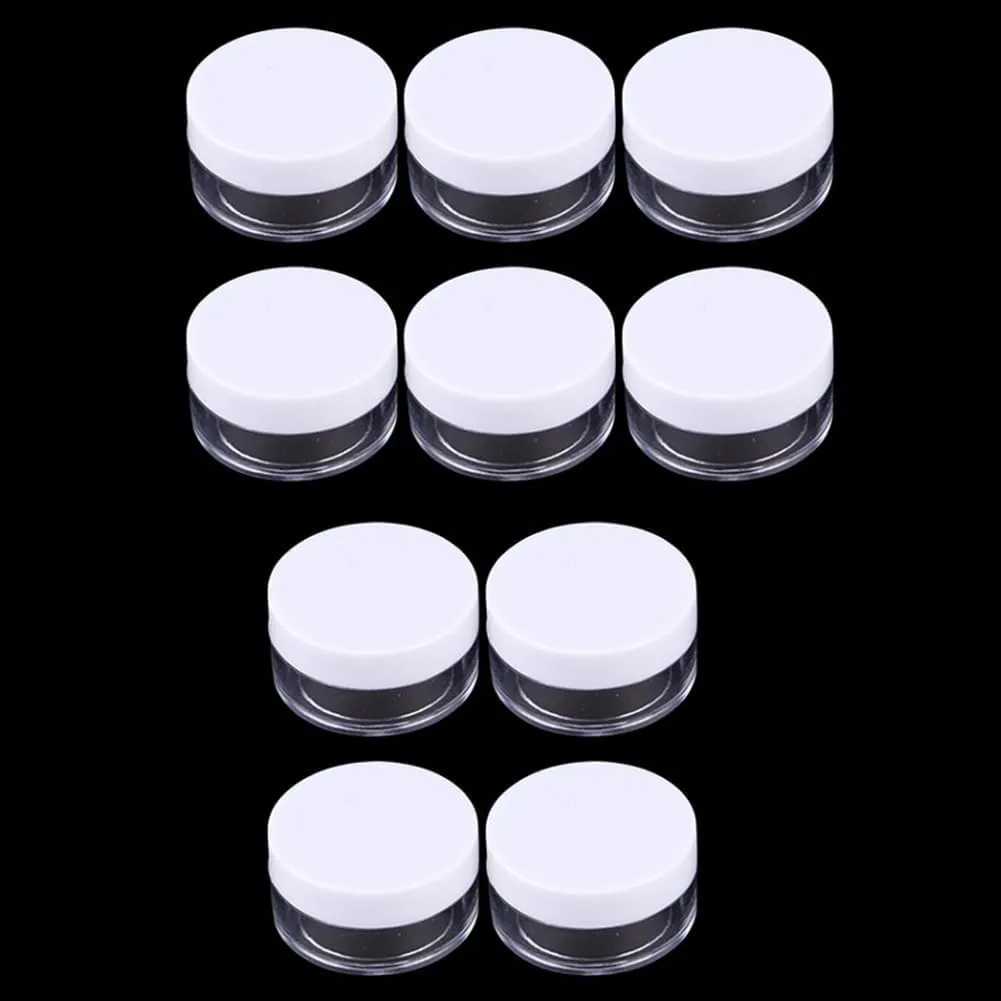 100pcs Clear Cosmetic Jars, 5g Transparent Plastic Rectangular Cream Containers with Lid, Ideal for Makeup, Lip Balm, Lotion, Craft Items