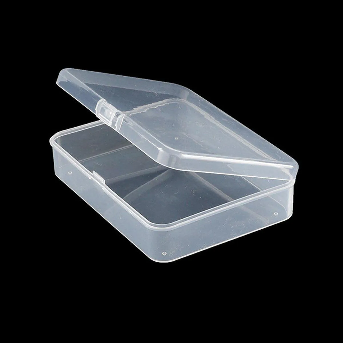 10PCS 11.5cm Clear Plastic Rectangular Storage Box Parts Organizer Container