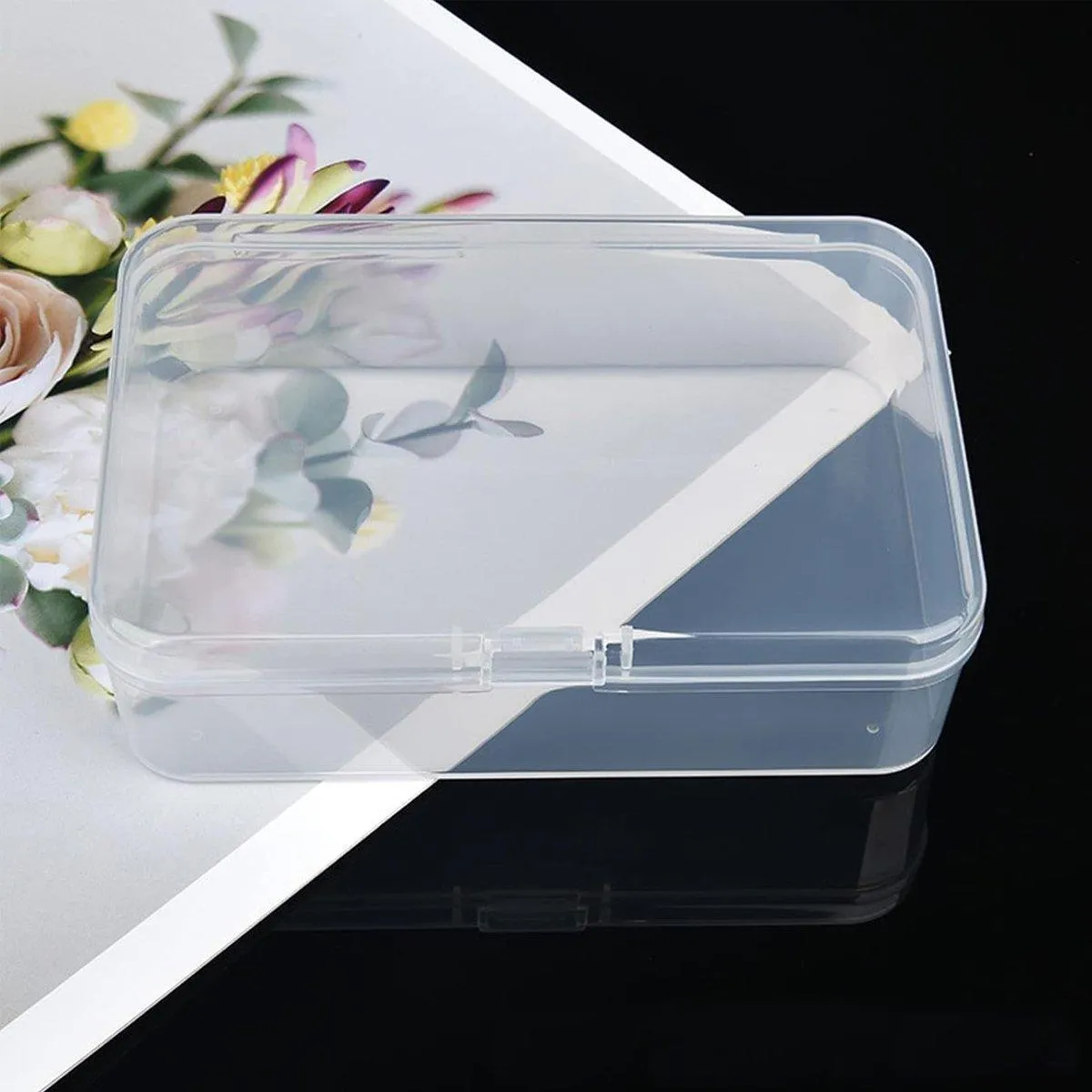 10PCS 11.5cm Clear Plastic Rectangular Storage Box Parts Organizer Container