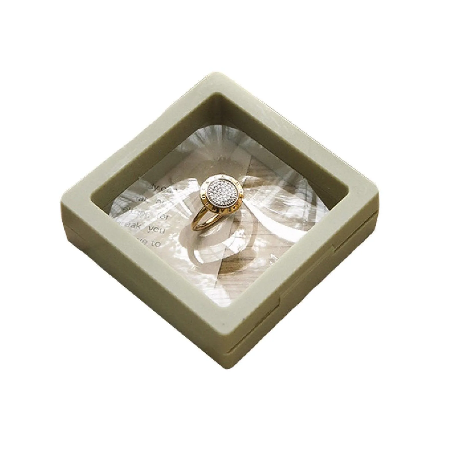 10pcs Transparent Jewelry Storage Box PE Film Display Case Gift Boxes Holder