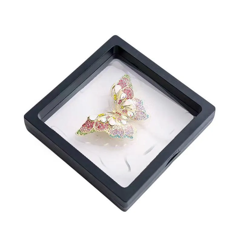 10pcs Transparent Jewelry Storage Box PE Film Display Case Gift Boxes Holder