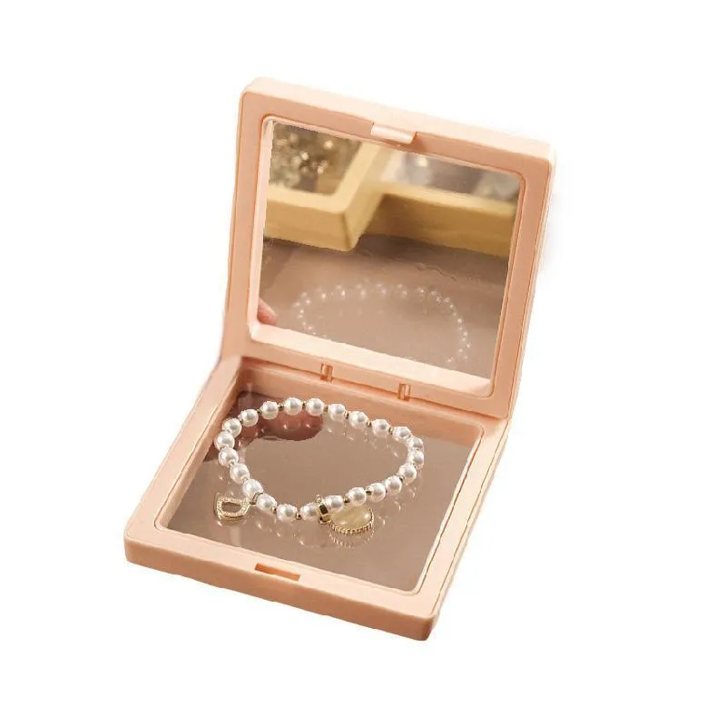 10pcs Transparent Jewelry Storage Box PE Film Display Case Gift Boxes Holder