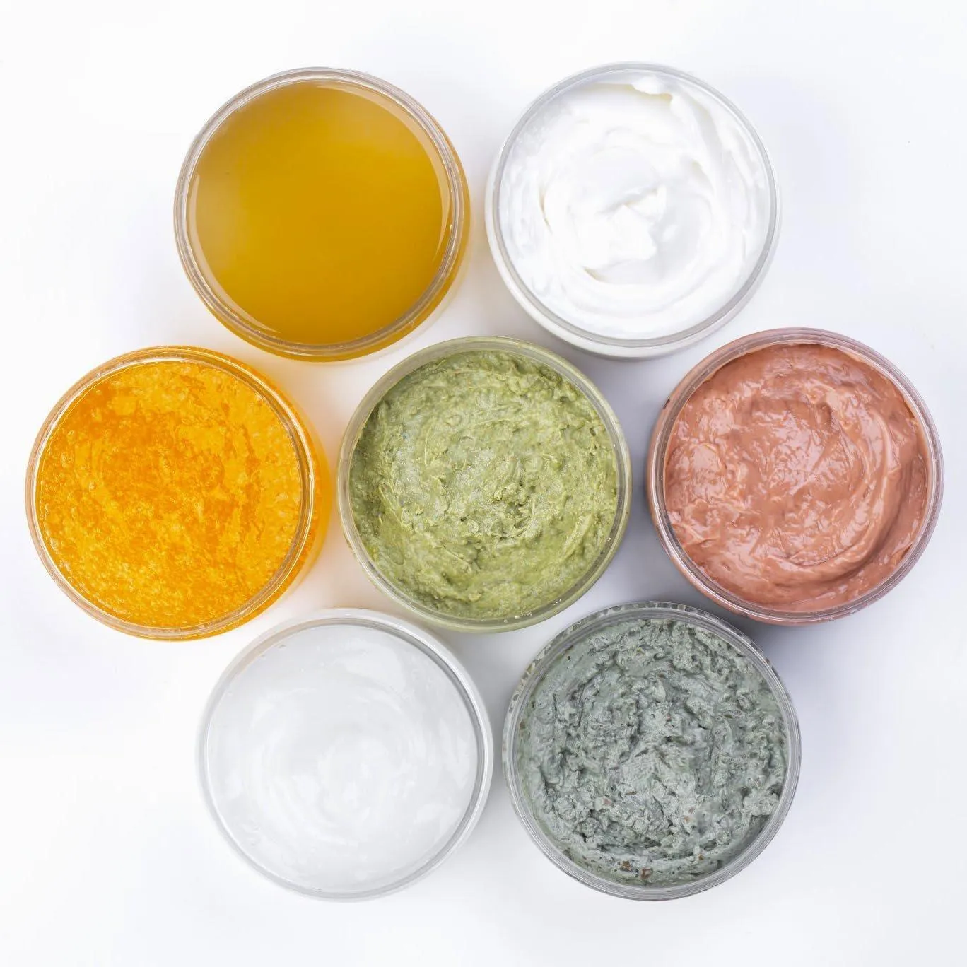 10pcs Transparent Wide Mouth Plastic Jars with Cap Skin Care Cream Containers