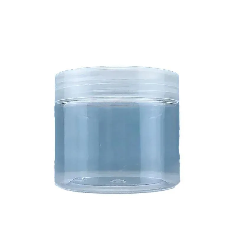10pcs Transparent Wide Mouth Plastic Jars with Cap Skin Care Cream Containers