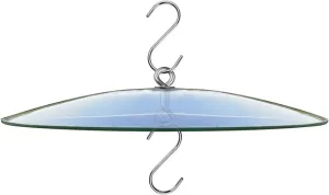 10" Glass Rain Cover for Wild Bird Feeder Outdoors - Weather Guard S Hook Hanging - Protective Dome Baffle - Clear (Dia. 25CM)