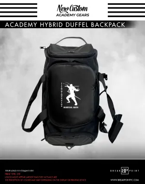 11th Dimension BJJ Academy Hybrid Duffel Backpack #792 A