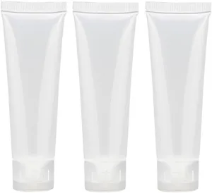12 Pcs 100ml 3.3oz Clear Plastic Travel Bottles for Toiletries Leak Proof Squeezable Travel Size Cosmetic Containers Tubes Jar for Lotion Cream Shampoo Shower Gel