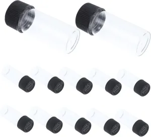 12pcs Leakproof Glass Vials Travel Bottles with Seamless Screw Caps for Essential Oils Lotions and Creams Transparent Containers for Handbags and Luggage