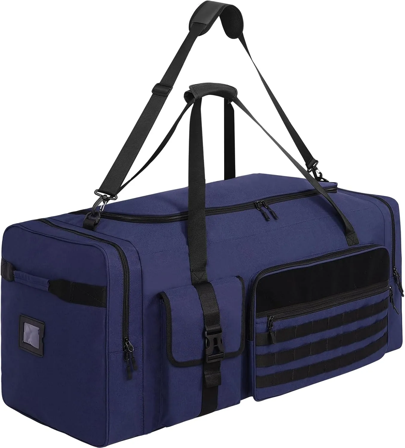 130L Extra Large 36" Heavy Duty Sports Gym and Travel Duffel Bag - Oversized Equipment Gear Bag for Basketball, Baseball, Hockey, Football, Helmets, and Pads - Durable, Giant (Blue)