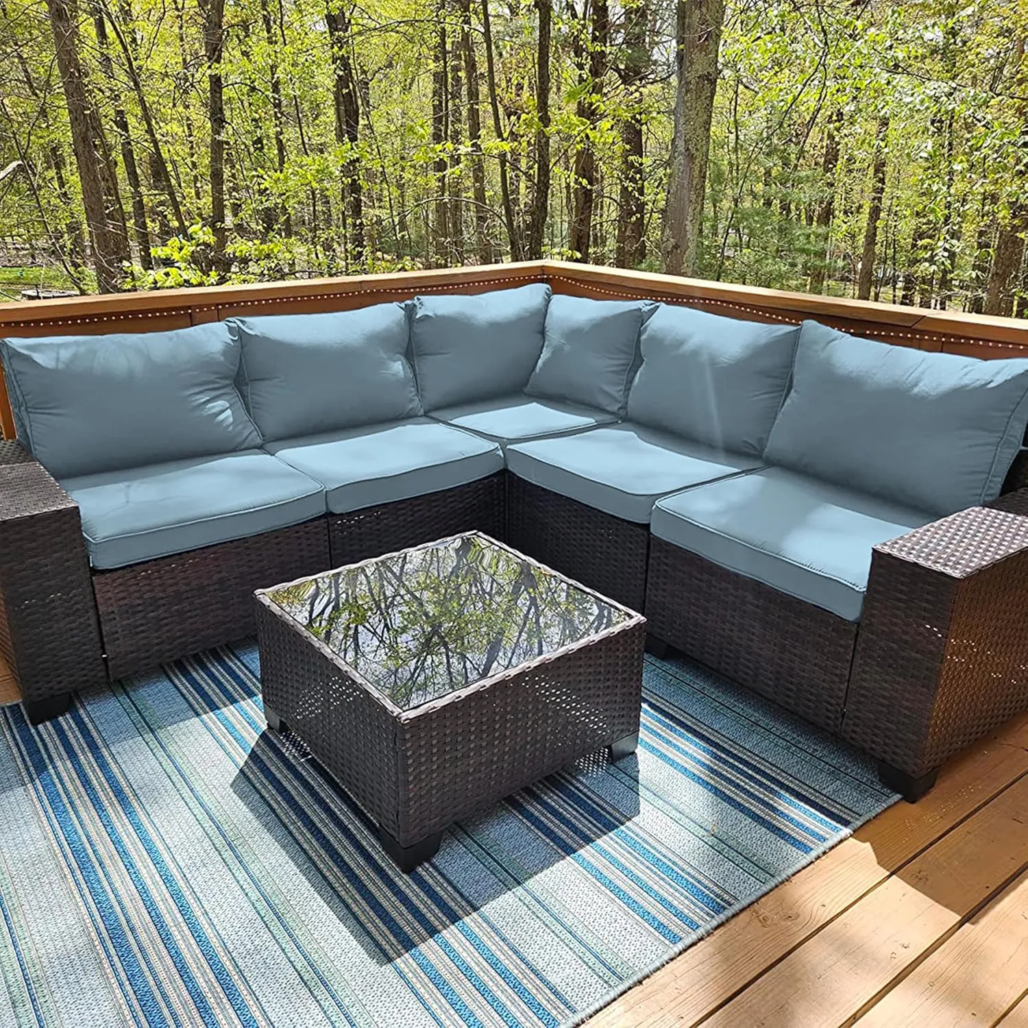 14 Pcs Outdoor Cushion Slipcovers All-Weather Patio Cushion Covers, Replacement Waterproof with Zipper for Patio Furniture, Sectional Couch 3 Sizes, Covers Only