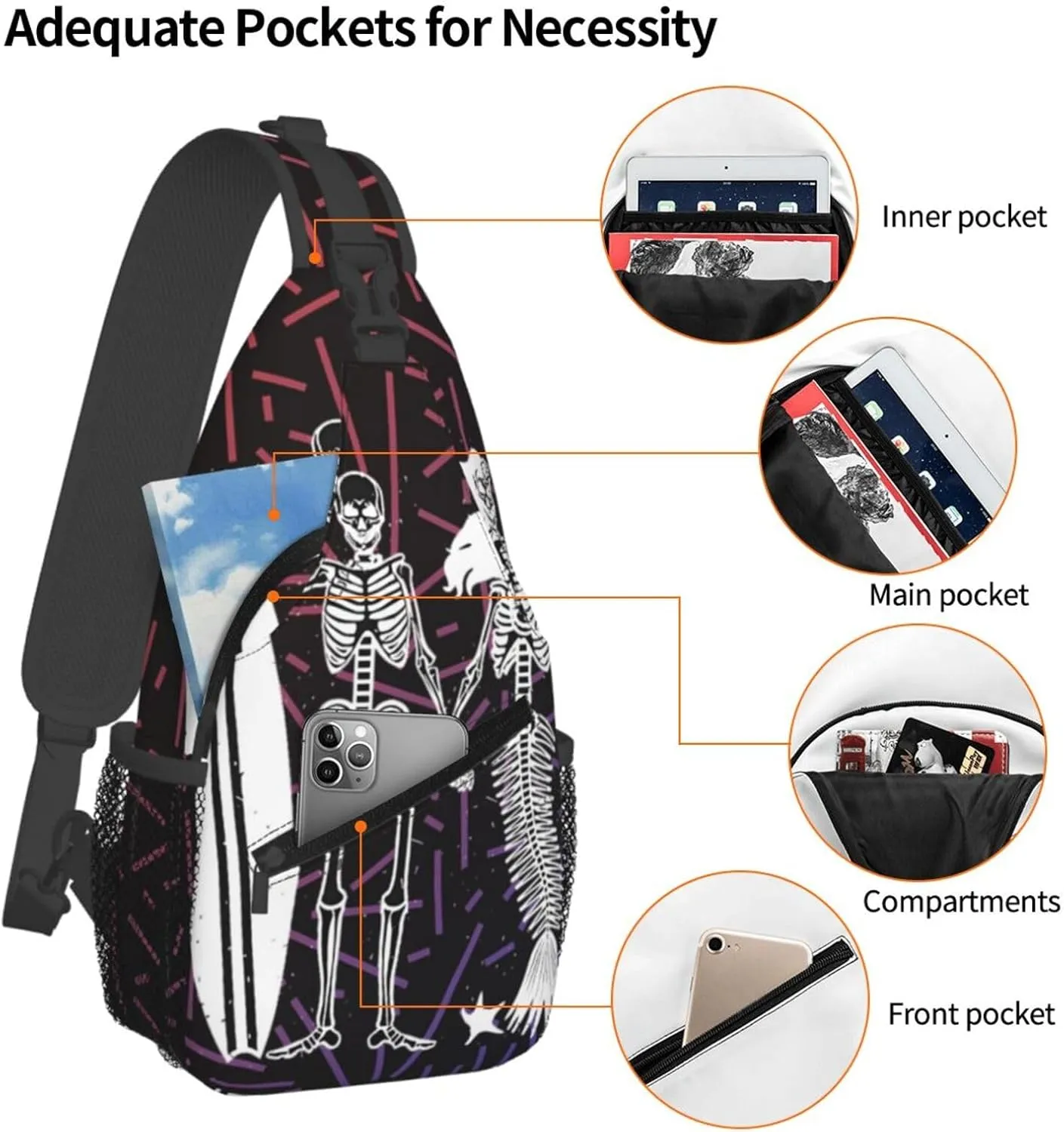 16th Military Police Crossbody Backpack For Men Women Sling Shoulder Dachshunds Dog Chest Bag Lightweight One Strap Multipurpose Travel Hiking Daypack