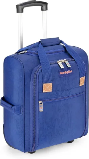 17x13x8 Inches JetBlue Airlines Rolling Personal Item Underseat Travel Bag - Suitable for Major Airlines including Spirit, Jetblue, Frontier, and American - Duffel Bag Design (Navy)