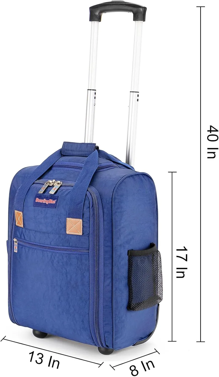 17x13x8 Inches JetBlue Airlines Rolling Personal Item Underseat Travel Bag - Suitable for Major Airlines including Spirit, Jetblue, Frontier, and American - Duffel Bag Design (Navy)