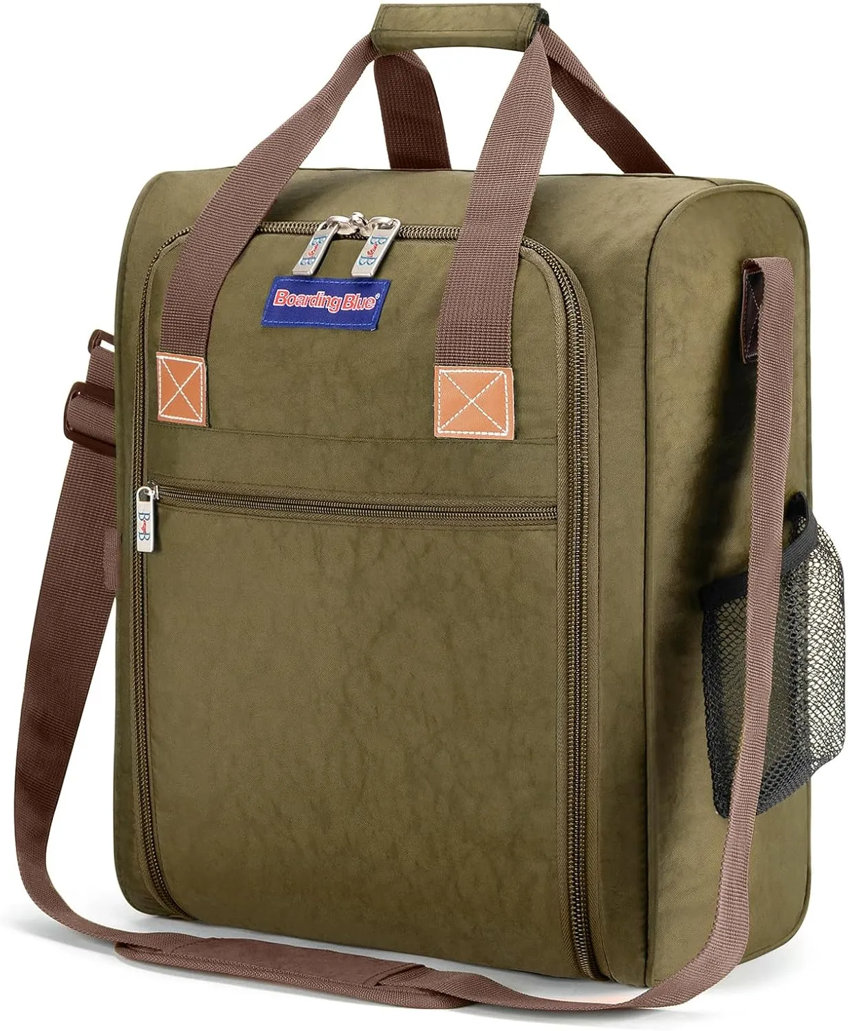 17X13X8 Inches JetBlus Airlines Personal Item Under Seat Duffel bag Suitable for Major Airlines including Spirit, Jetblue, Frontier, and American - Duffel Bag Design (Beige)