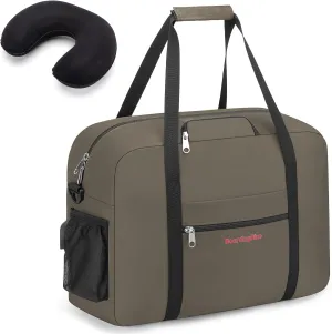 17X13X8 Inches JetBlus Airlines Personal Item Under Seat Duffel Bag With Free Pillow And USB Port Suitable for Major Airlines including Spirit, Jetblue, Frontier, and American (Hgreen)
