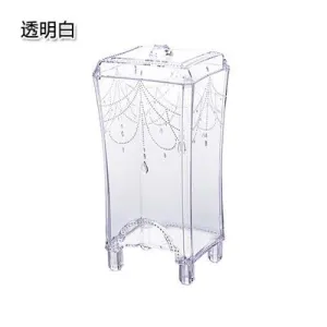 1PCS Makeup Organizers make up cotton transparent plastic storage box container cosmetic remove makeup up Cotton organizer table