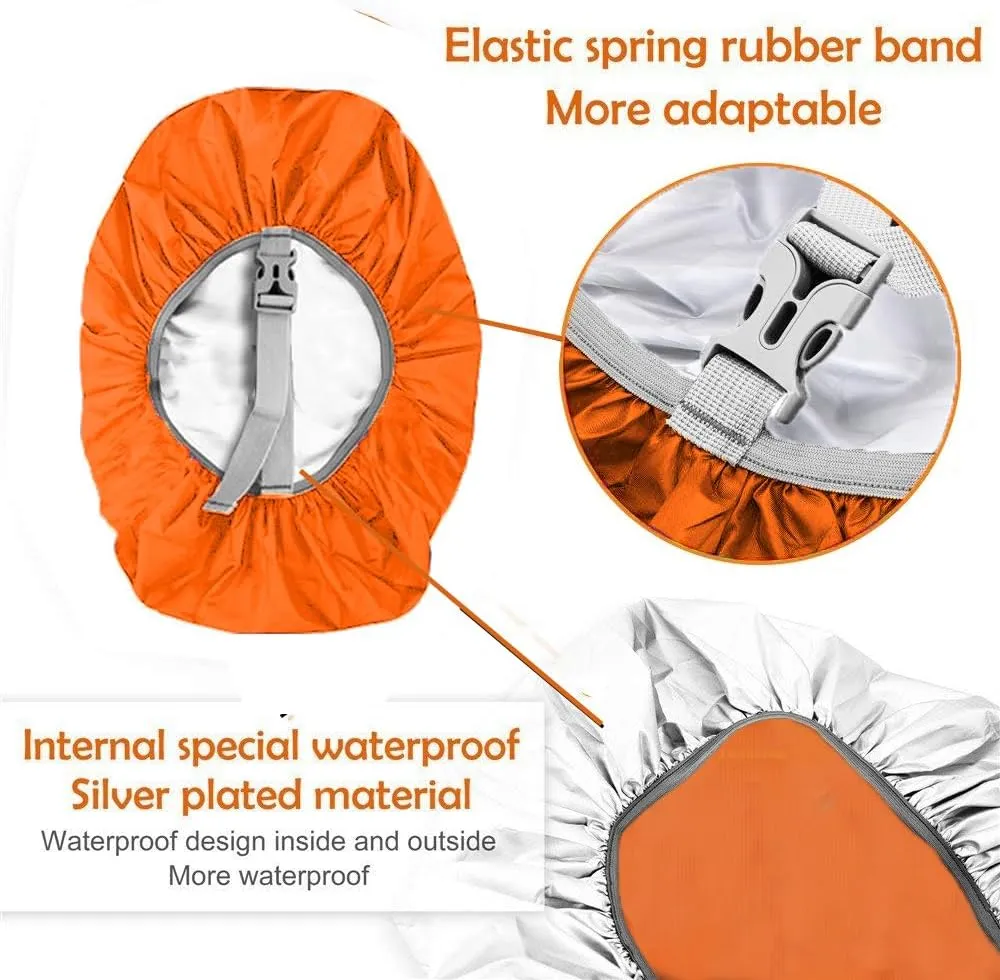 20-80L Waterproof Backpack Rain Cover with Storage Pouch and Adjustable Buckle Strap for Traveling Outdoor Hiking Camping