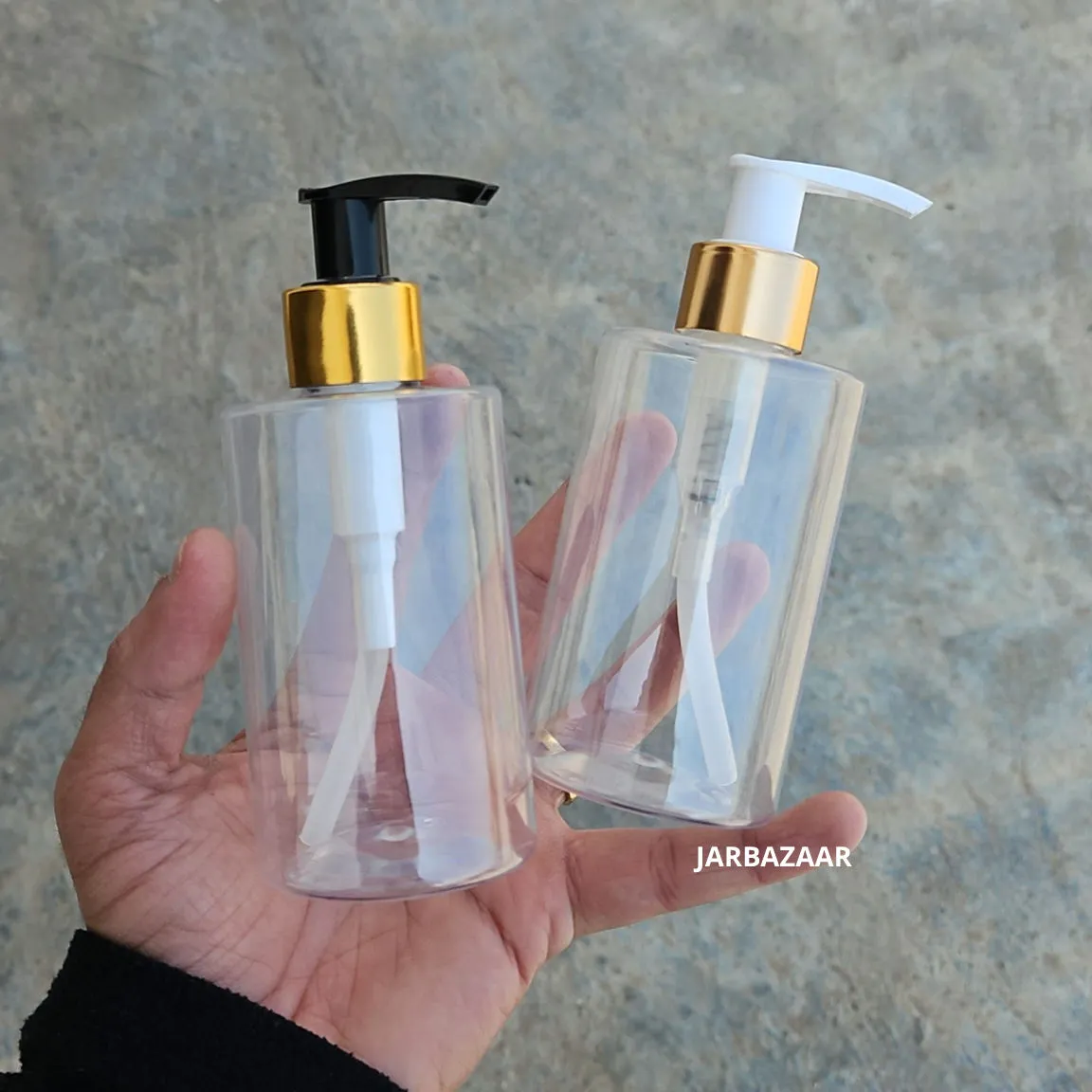 200 ML Rio Transparent Dispenser Bottle (Golden Black/Golden White)
