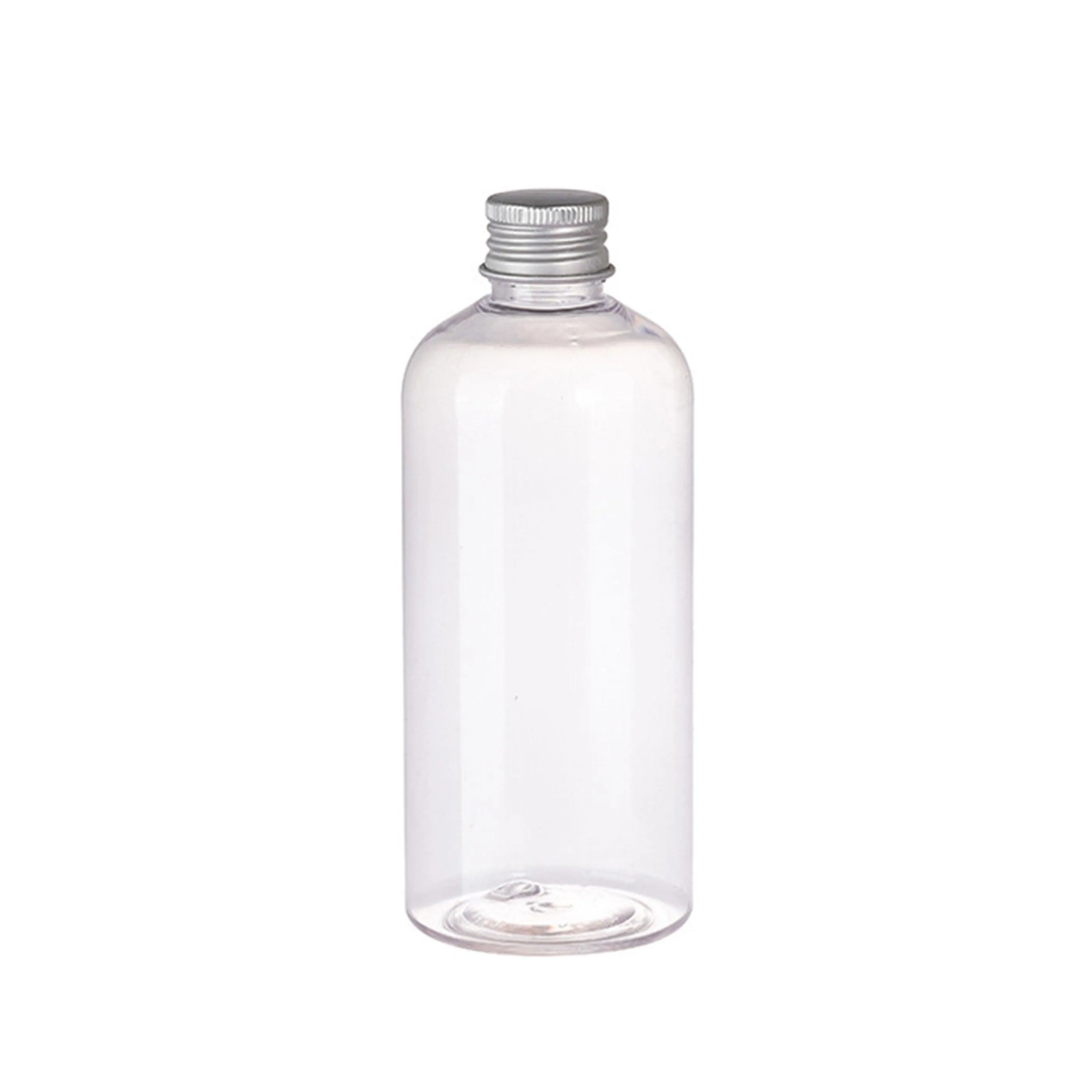 20pcs Brown Transparent Cosmetic Bottles with Aluminum Lids for Packaging