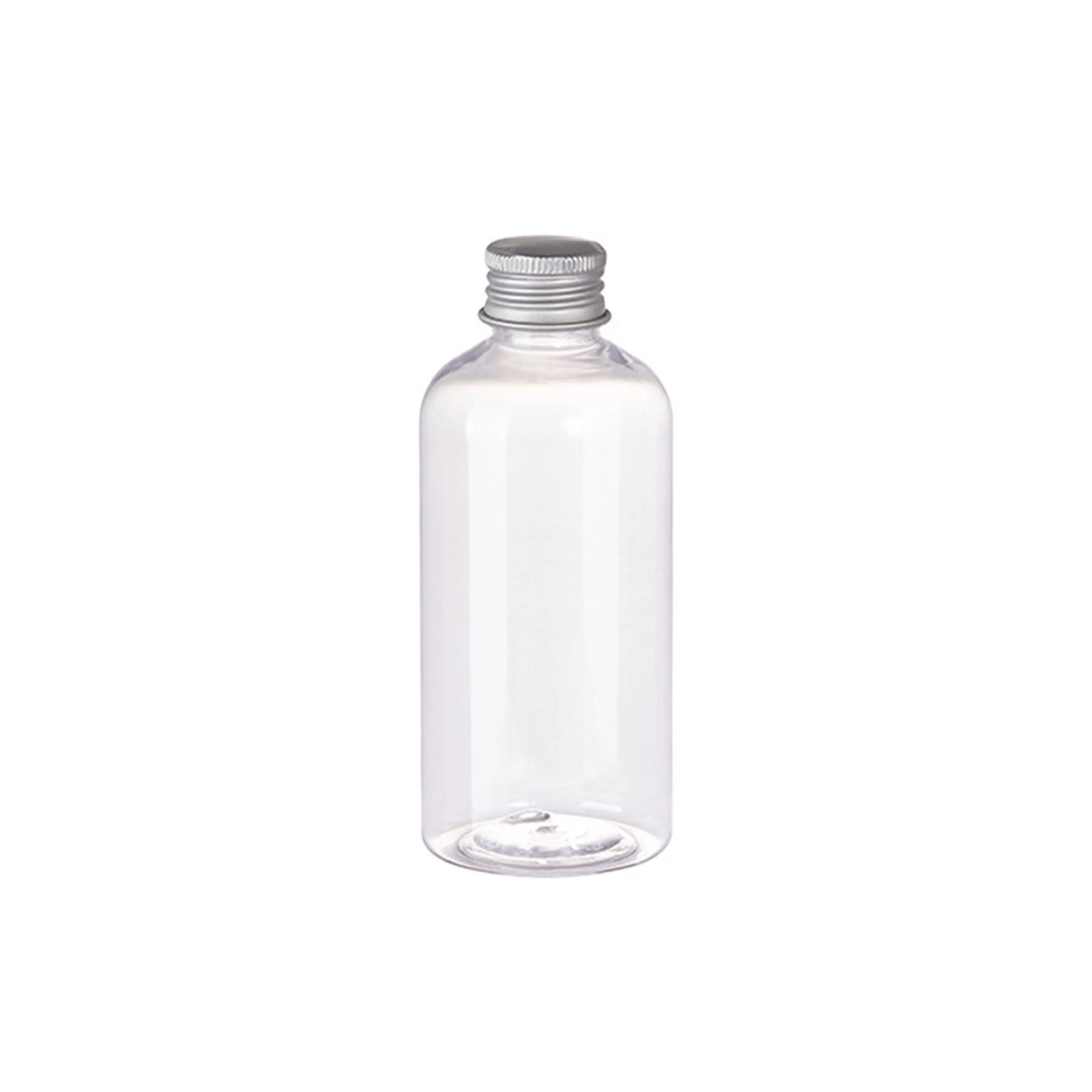20pcs Brown Transparent Cosmetic Bottles with Aluminum Lids for Packaging