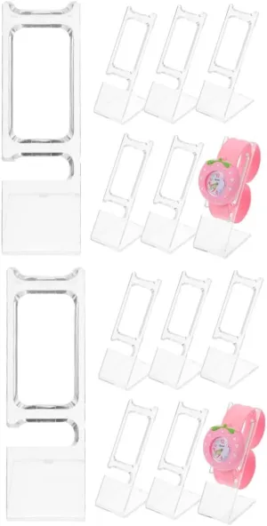 20pcs Transparent Watch Display Stand Organizer for Wrist Watches Bracelets for Home Office Retail Use Lightweight Space-saving Design