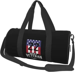 22 A Day Veteran Lives Matter Duffel Bag Gym Bag Travel Sports Tote Large Foldable Beach Swim Yoga6