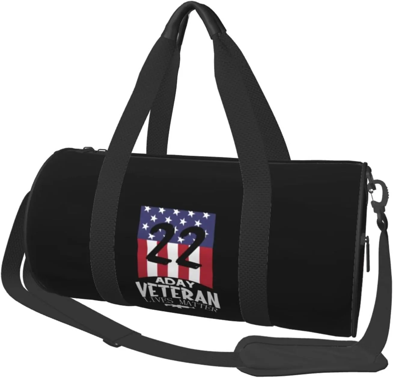 22 A Day Veteran Lives Matter Duffel Bag Gym Bag Travel Sports Tote Large Foldable Beach Swim Yoga6