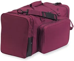 22" Blank Sports Duffle Bag Gym Bag Travel Duffel With Adjustable Strap and Removal Front Compartment (Maroon)