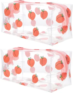 2Pcs Clear Cosmetic Bag Multifunctional Travel Makeup Organizer Portable Toiletry Supply for Camping Outdoor Activities present for Women