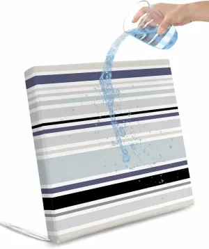 2PCS Patio Outdoor Cushion Covers Abstract Gradient Stripes Sofa Couch Seat Chair Slipcovers for Garden, Classic Lines Waterproof Cushion Cover Replacement Furniture Protector