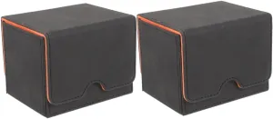 2pcs Pu Card Decks Storage Box Organizer for Trading Cards Dice and Tokens Compact Design for Games and Collectibles Scratch and Abrasion Resistant