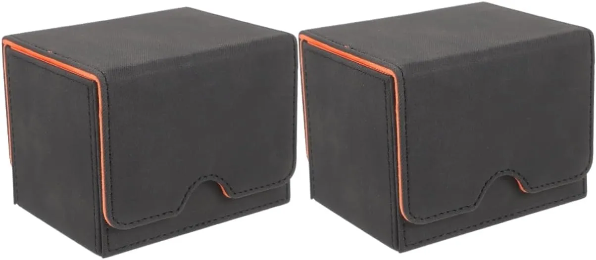2pcs Pu Card Decks Storage Box Organizer for Trading Cards Dice and Tokens Compact Design for Games and Collectibles Scratch and Abrasion Resistant