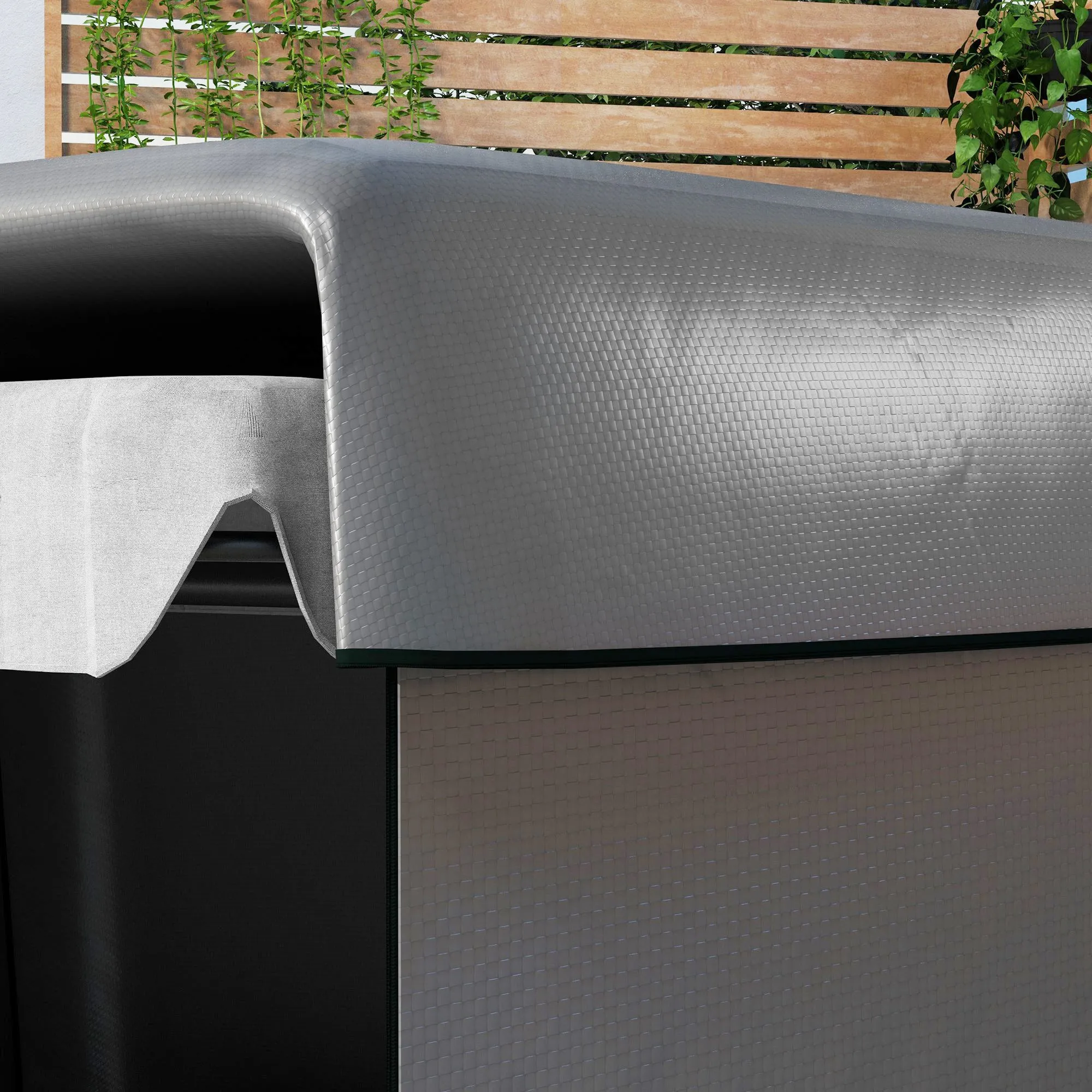 3-Seater Patio Swing Cover, Outdoor Garden Furniture Protection Hammock Glider Cover, Waterproof Dustproof Windproof, 85" x 61" x 59", Dark Grey