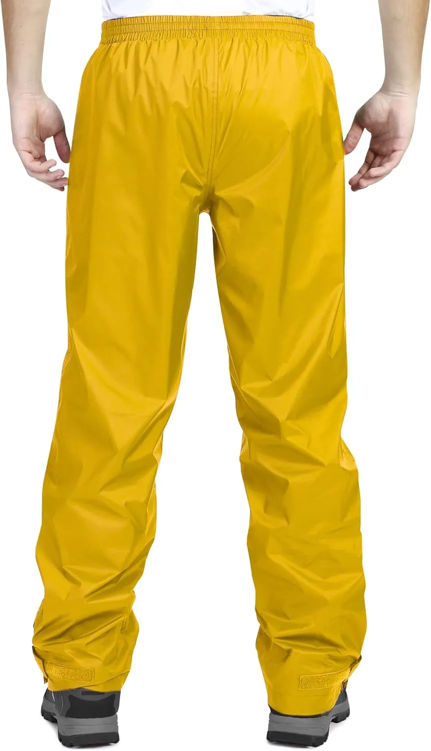 33,000ft Men's Rain Pants, Waterproof Rain Over Pants, Windproof Outdoor Pants for Hiking, Fishing