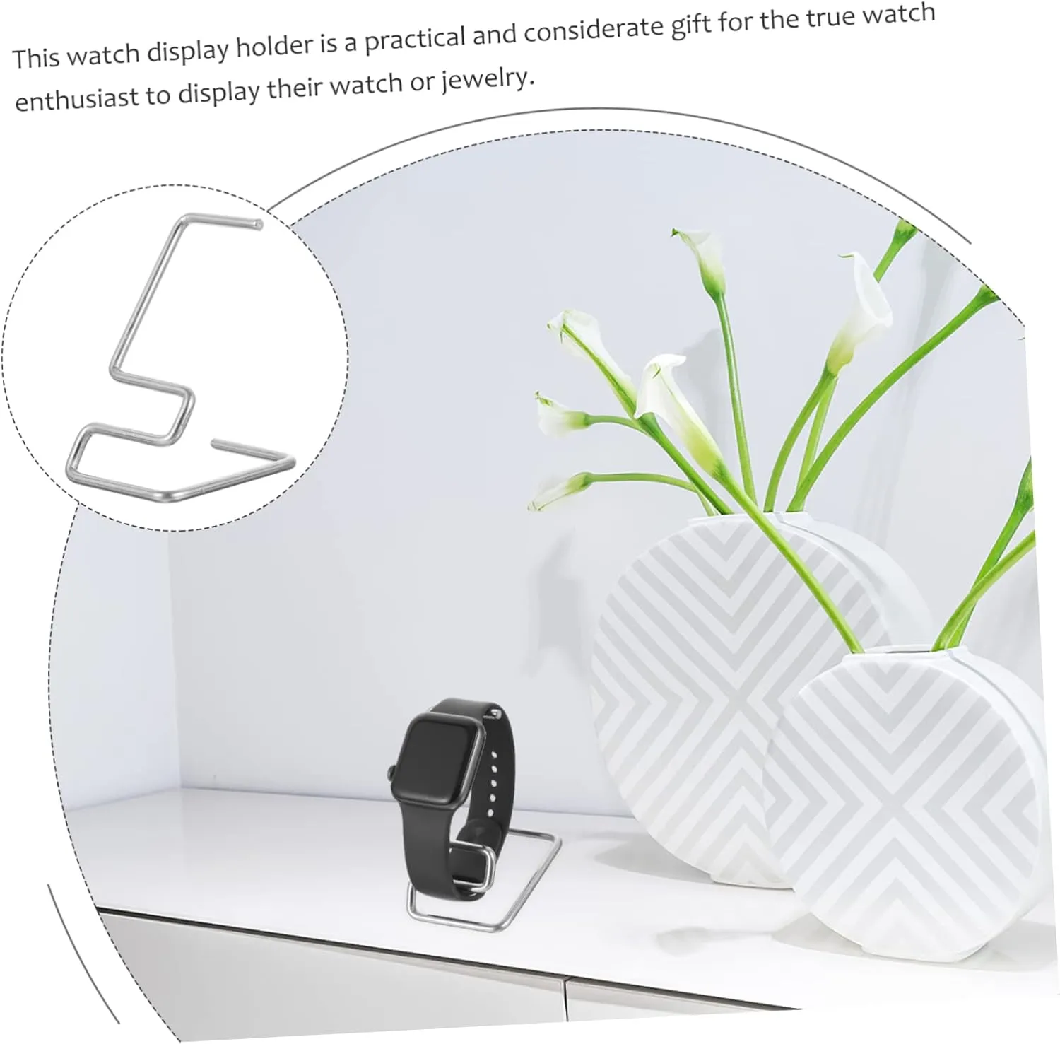 3pcs Metal Watch Display Stand Stainless Steel Jewelry Holder for Vanity Compact Watch Storage Rack for Office or Retail Use Lightweight and Practical