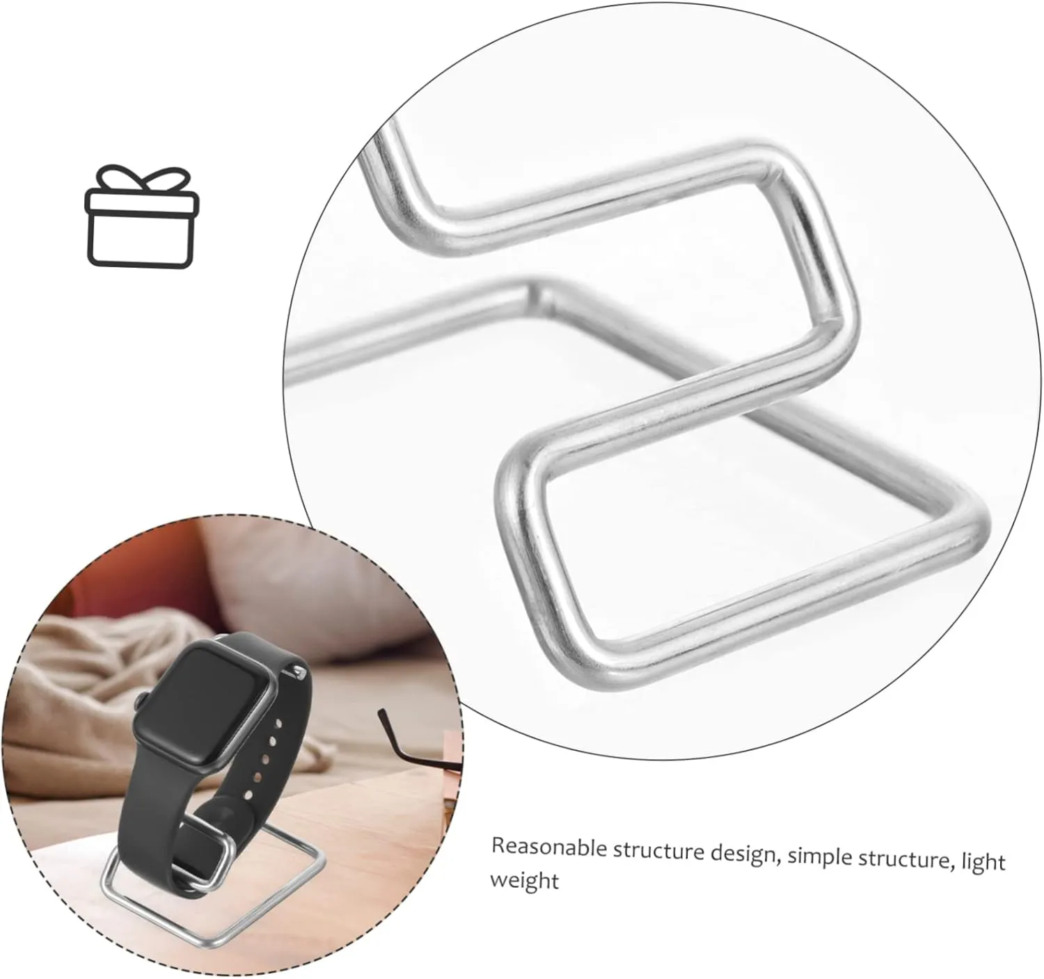 3pcs Metal Watch Display Stand Stainless Steel Jewelry Holder for Vanity Compact Watch Storage Rack for Office or Retail Use Lightweight and Practical
