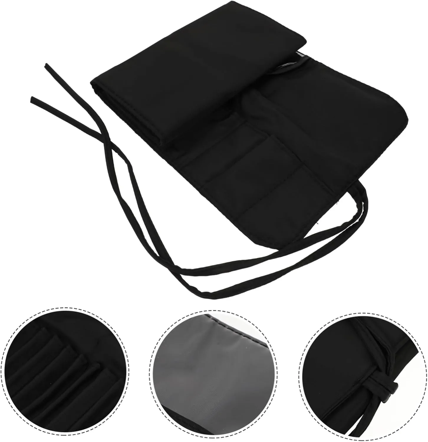 3pcs Rolling Makeup Case Brush Holder Large Makeup Organizer for Travel
