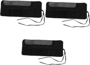 3pcs Rolling Makeup Case Brush Holder Large Makeup Organizer for Travel