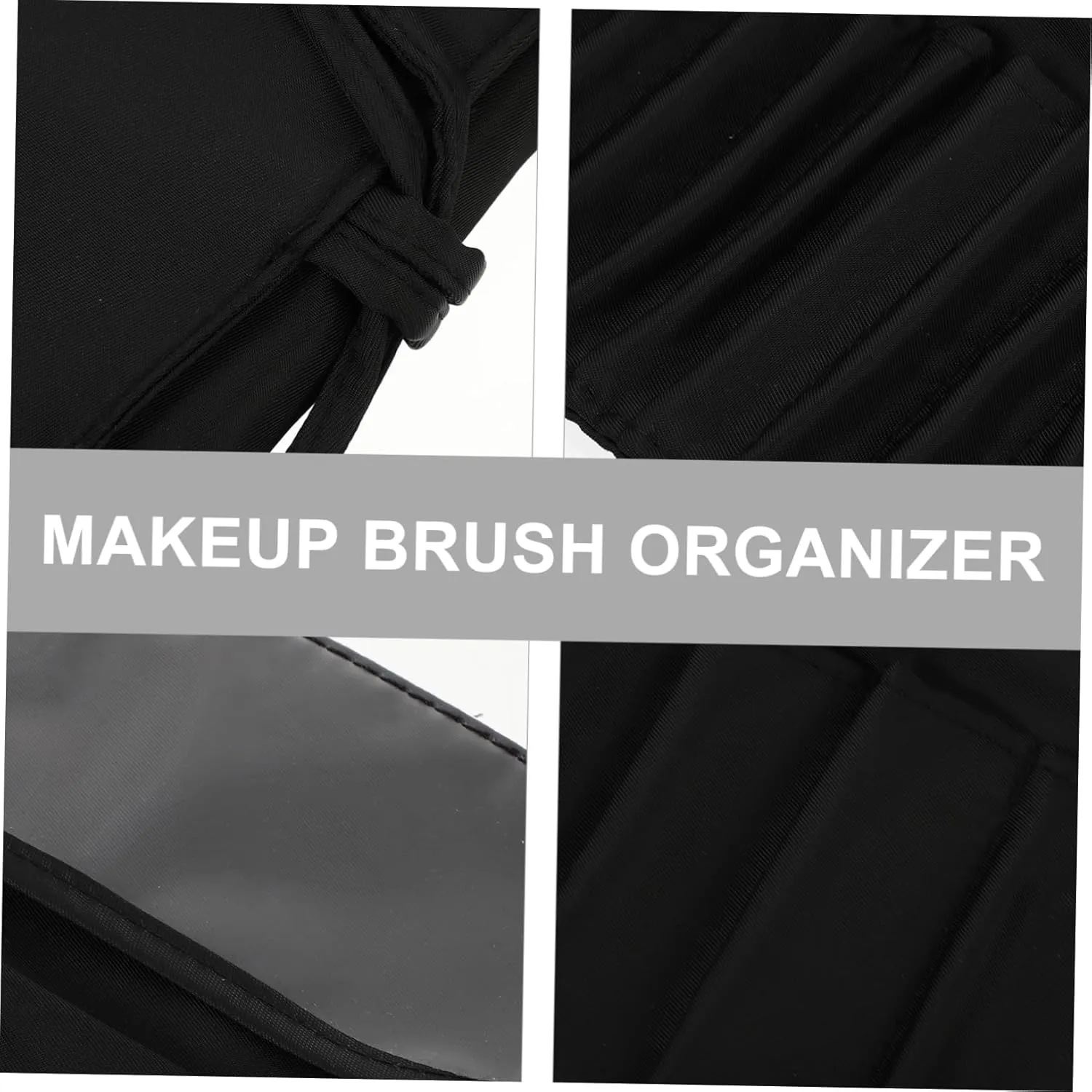 3pcs Rolling Makeup Case Brush Holder Large Makeup Organizer for Travel