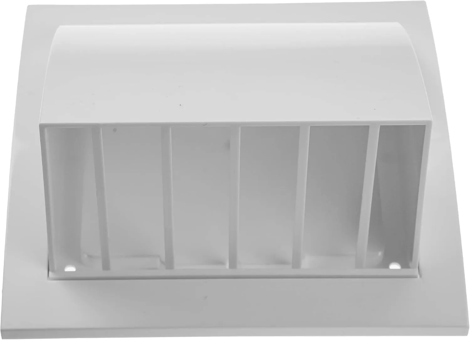 4'' Inch Exhaust Hood Vent with Rain Cover and Flap, White, Indoor and Outdoor Air Vent Cover, HVAC Exhaust Vent Duct Cover, 6'' x 6'' Inch Exhaust Cap (4'' Inch, White)