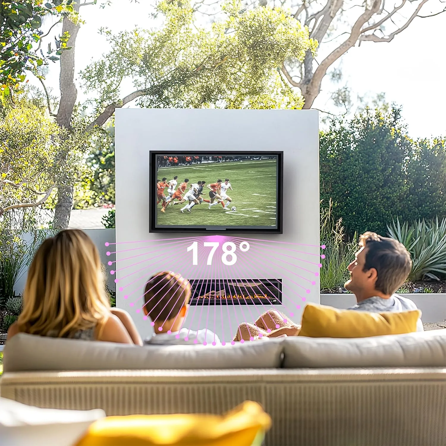 40-43inch Weatherproof Outdoor TV Cover with lock, Hard and Durable, Clear Dust ResistantTelevision Enclosure for Outside(Left Door), with TV Mount and Cooling Fans Included