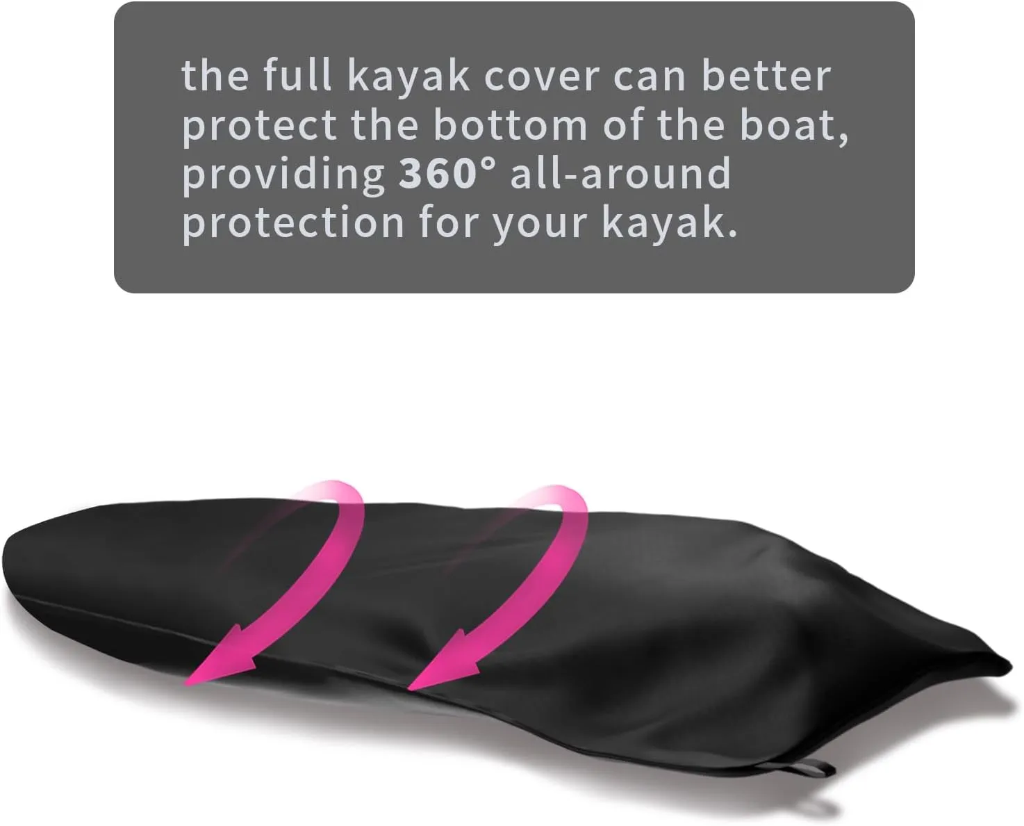 420D 13 ft Kayak Cover Canoe Paddle Board Waterproof Boat Storage Cover Outdoor for Fishing Boat, Kayak, Canoe, Black