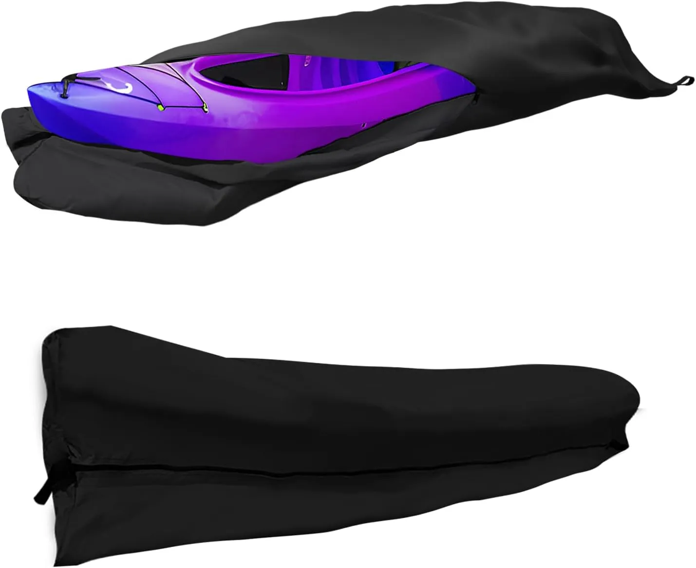 420D 13 ft Kayak Cover Canoe Paddle Board Waterproof Boat Storage Cover Outdoor for Fishing Boat, Kayak, Canoe, Black