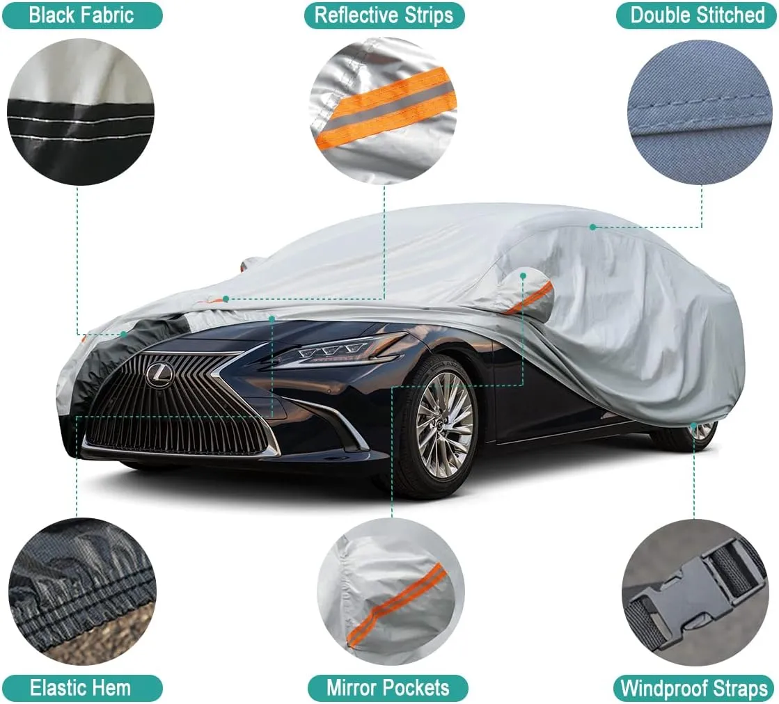 6 Layers SUV Car Cover Custom Fit Honda Pilot (2008-2025) Waterproof All Weather, Heavy Duty Outdoor Snow Sun Rain Uv Protection (Ships from US Warehouse, Delivery 3-8 Days)