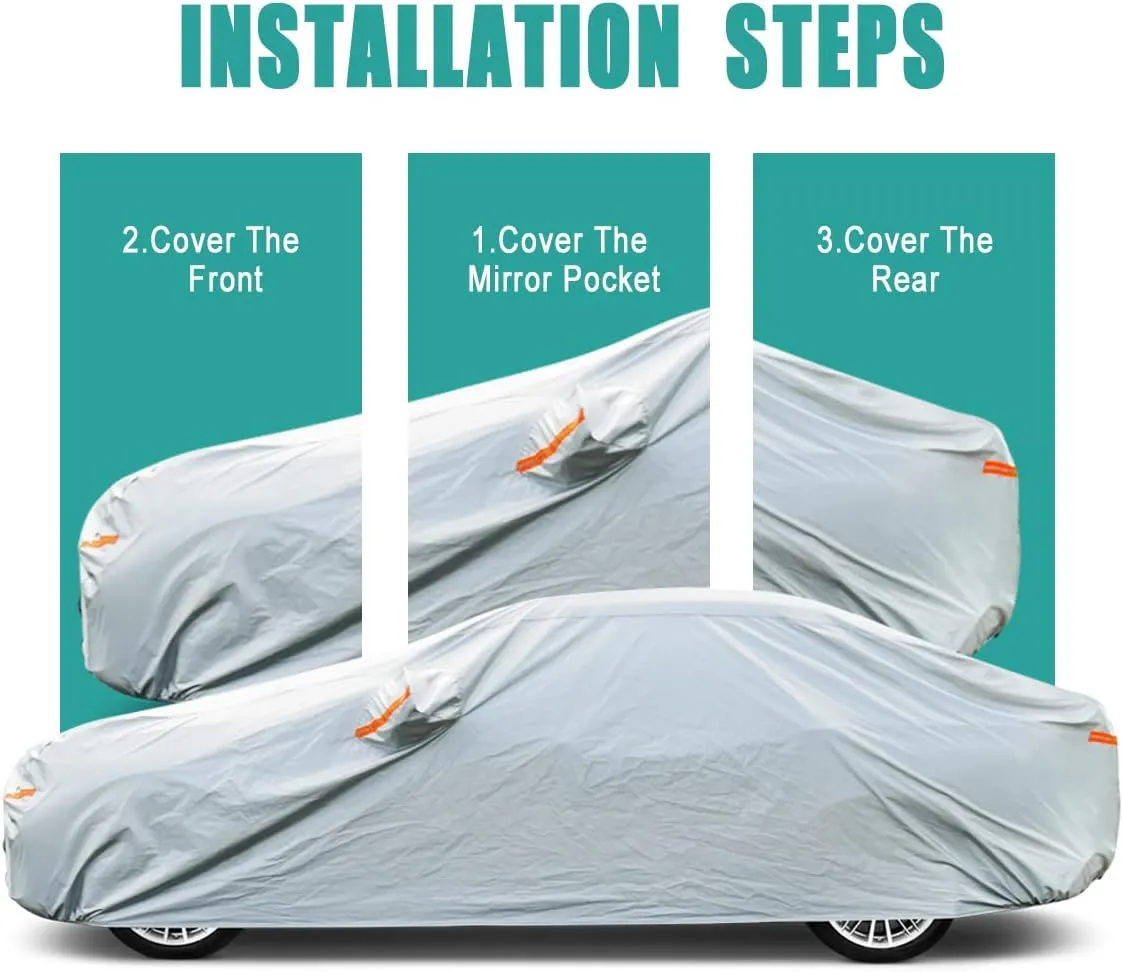 6 Layers SUV Car Cover Custom Fit Honda Pilot (2008-2025) Waterproof All Weather, Heavy Duty Outdoor Snow Sun Rain Uv Protection (Ships from US Warehouse, Delivery 3-8 Days)