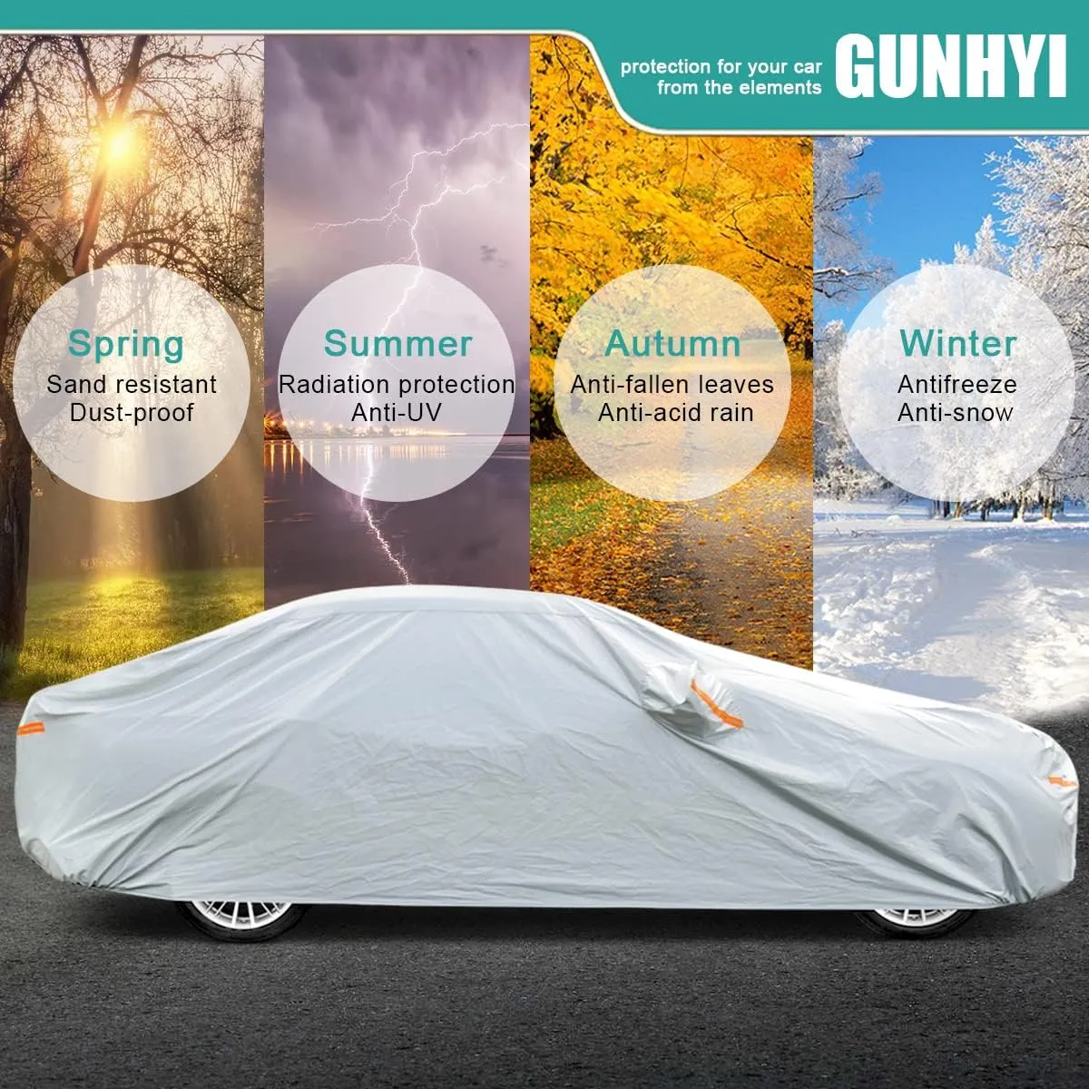 6 Layers SUV Car Cover Custom Fit Honda Pilot (2008-2025) Waterproof All Weather, Heavy Duty Outdoor Snow Sun Rain Uv Protection (Ships from US Warehouse, Delivery 3-8 Days)